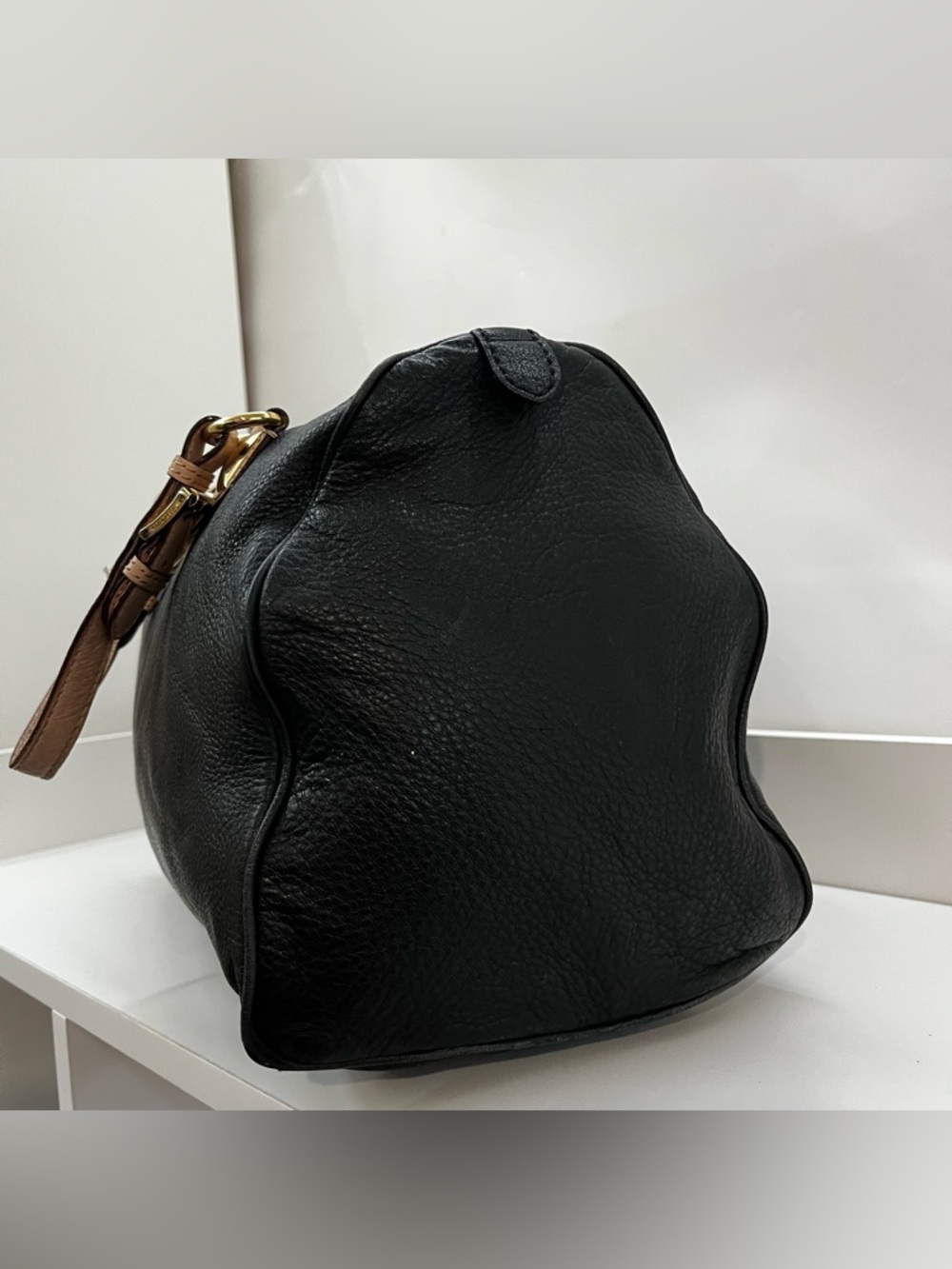 MICHAEL KORS Black Y2K Leather Boston Speedy Jet Set Handbag Tote - Picture 6 of 12